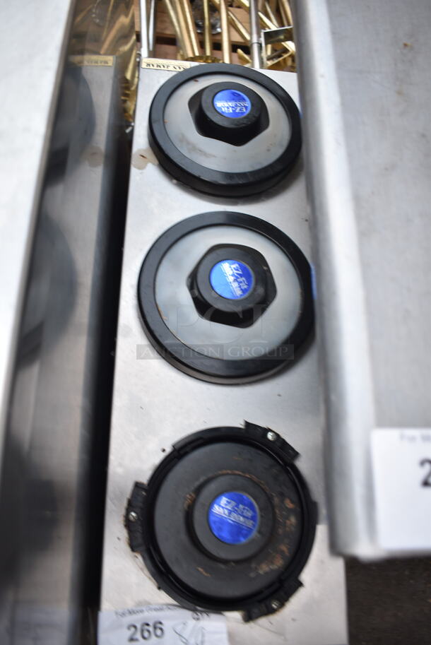 San Jamar Stainless Steel 3 Well Cup Dispenser.  - Image 2 of 3
