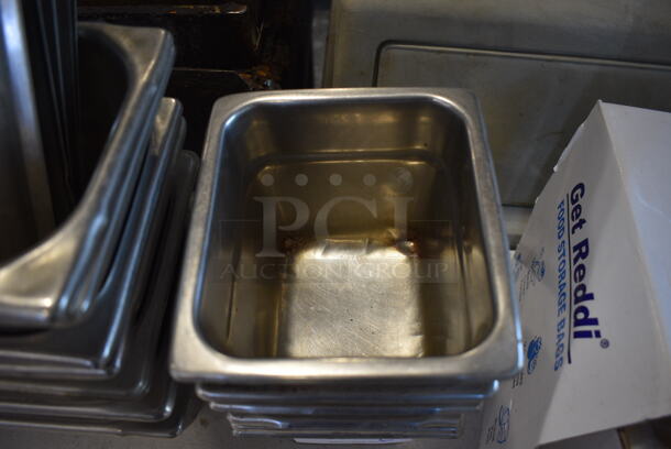 6 Stainless Steel 1/6 Size Drop In Bins. 1/6x6. 6 Times Your Bid! - Image 3 of 3