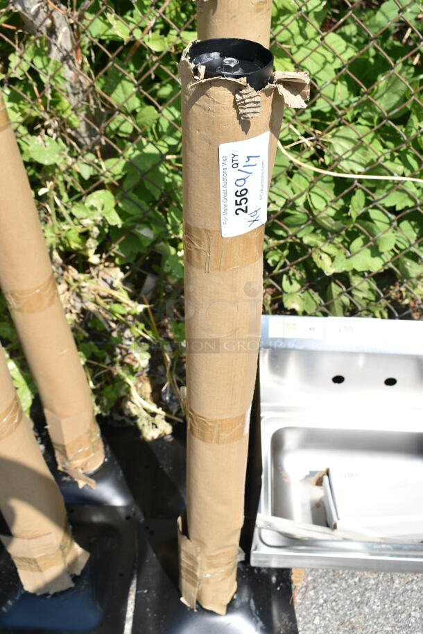 4 BRAND NEW SCRATCH AND DENT! Lancaster Table & Seating 427tbclrd337 Excalibur 3" Bar Height Outdoor Table Base Column. 4 Times Your Bid!  - Image 4 of 5