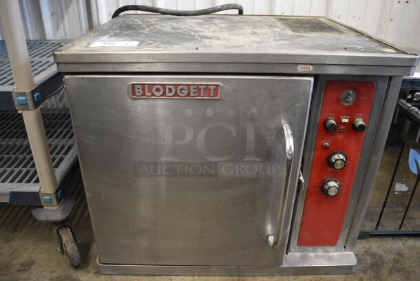 Blodgett Model CTB-1 Stainless Steel Commercial Countertop Electric Powered Half Size Convection Oven w/ Metal Oven Racks and Thermostatic Controls. 208-220 Volts, 3 Phase. 30.5x25.5x25.5