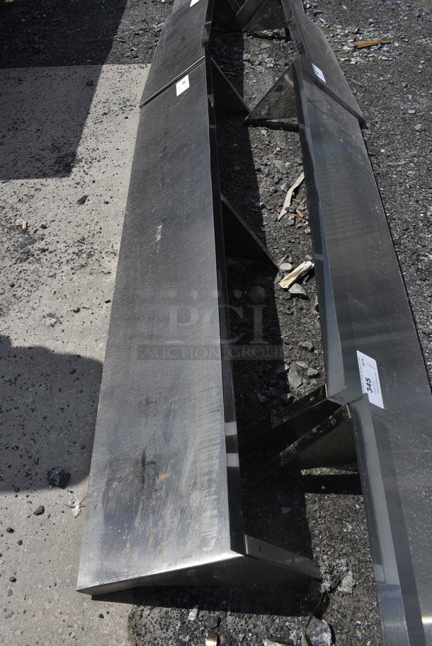 Stainless Steel Shelf w/ Wall Mount Brackets. 60x12x12 - Image 2 of 3