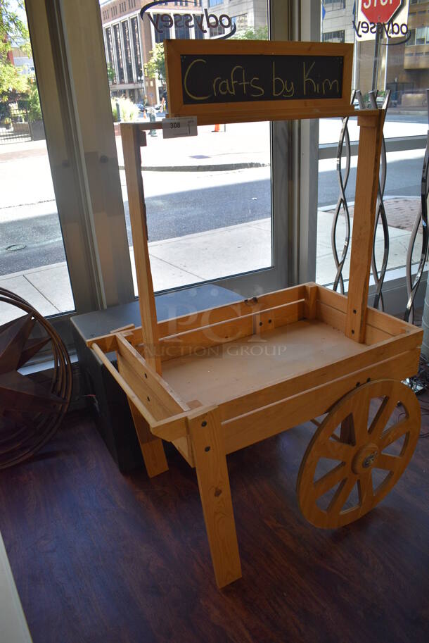 Wooden Cart. 40x26x64. (lounge) - Image 3 of 4