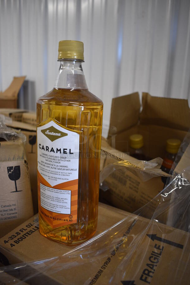 PALLET LOT OF 98 BRAND NEW Boxes of Fontana Caramel Flavoured Syrup Bottles. 4 Bottles Per Box. Total of 390 Bottles. 98 Times Your Bid! - Image 2 of 6