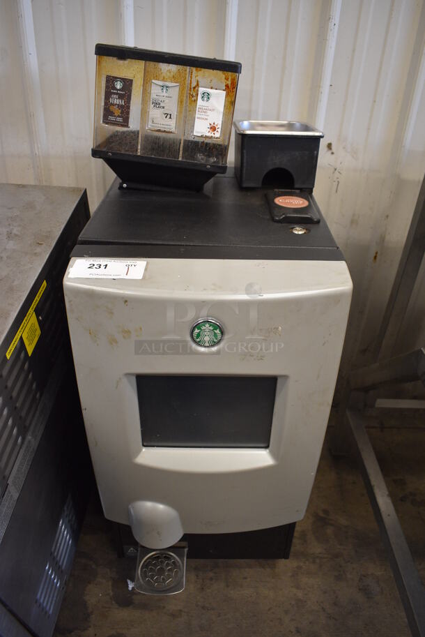 Starbucks SB41401 Metal Commercial Countertop Single Cup Automatic Coffee Machine w/ Hopper. 120 Volts, 1 Phase. 16x24x44