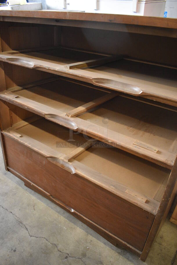 Wooden Dresser. Missing Drawers. 34x18.5x35 - Image 3 of 3