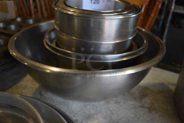 ALL ONE MONEY! Lot of 10 Various Metal Bowls. Includes 6x6x4 - Image 3 of 4