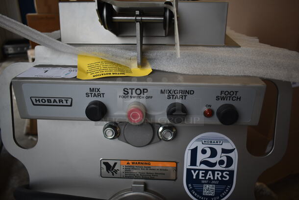 BRAND NEW! 2022 Hobart MG2032 Metal Commercial Floor Style Electric Powered Meat Mixer Grinder. 208 Volts, 3 Phase. - Image 8 of 12