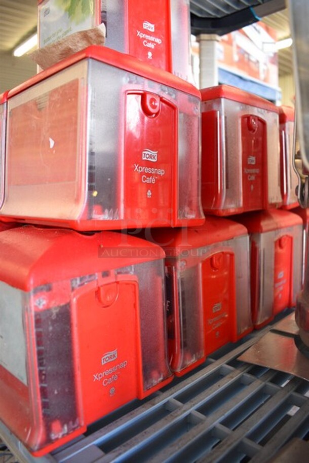 15 Tork Xpressnap Cafe Red Poly Napkin Dispensers. 6x6x6. 15 Times Your Bid!  - Image 3 of 3