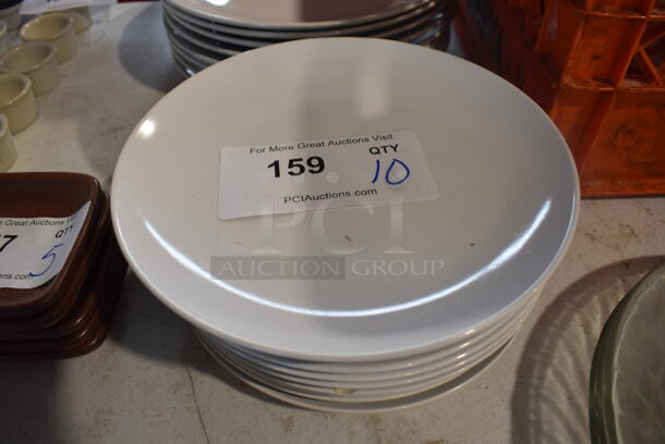 10 White Ceramic Plates. 8.5x8.5x1. 10 Times Your Bid!