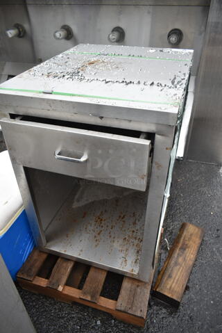 Stainless Steel Counter w/ Drawer and Under Shelf. 