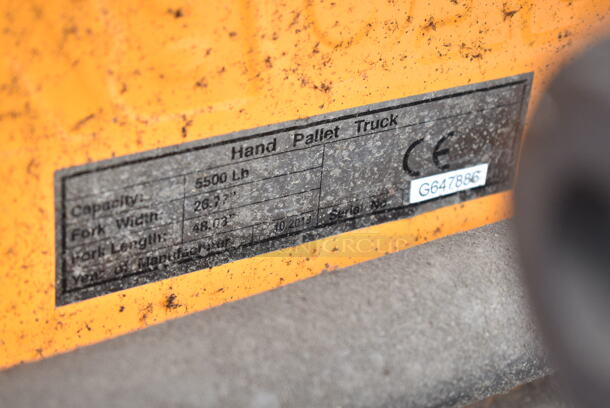 Metal Commercial 5,500 Pound Metal Pallet Jack.  - Image 6 of 6