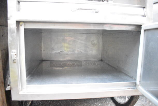 Stainless Steel Commercial Hot Dog Cart on Casters.  - Image 6 of 10