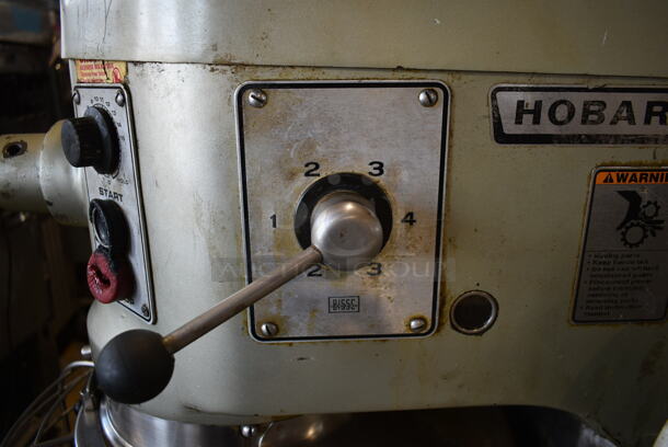 Hobart H-600-T Metal Commercial Floor Style 60 Quart Planetary Dough Mixer w/ Stainless Steel Mixing Bowl, Bowl Guard, Paddle and Dough Hook Attachments. 230 Volts, 3 Phase. - Image 6 of 12