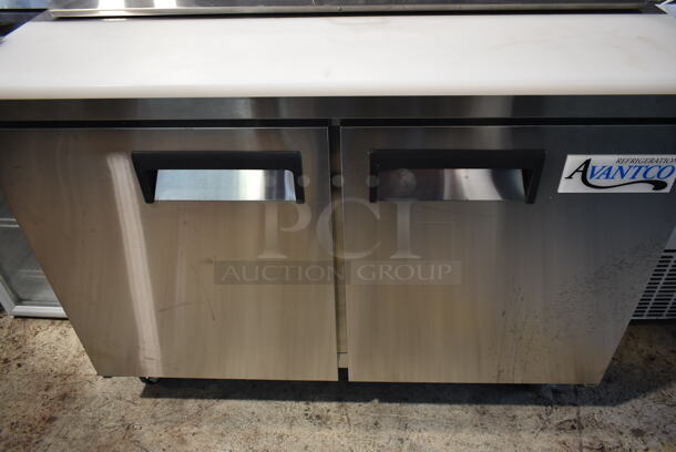 2022 Avantco 178APT48HC Stainless Steel Commercial Sandwich Salad Prep Table Bain Marie Mega Top on Commercial Casters. 115 Volts, 1 Phase. Tested and Working! - Image 6 of 11