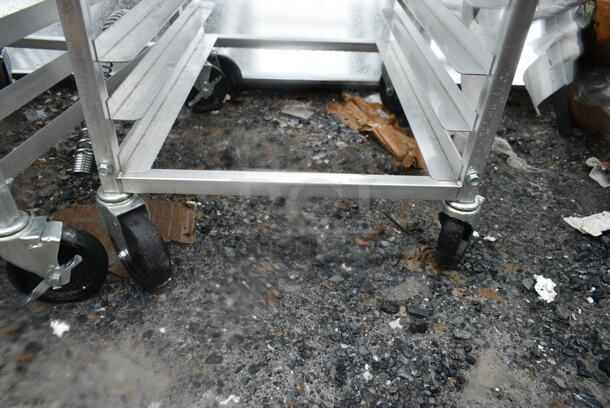 BRAND NEW SCRATCH AND DENT! Regency 600UPR8EL 8 Pan End Load Aluminum Undercounter Bun / Sheet Pan Rack - Image 4 of 5