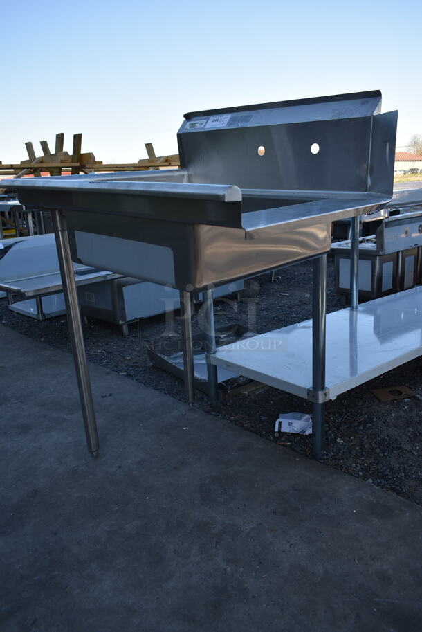 BRAND NEW SCRATCH AND DENT! Regency 600DDT36L Stainless Steel Commercial Left Side Dirty Side Dishwasher Table.  - Image 5 of 5