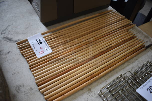 ALL ONE MONEY! Lot of 14 Wooden Stakes! Includes 18" - Image 3 of 3