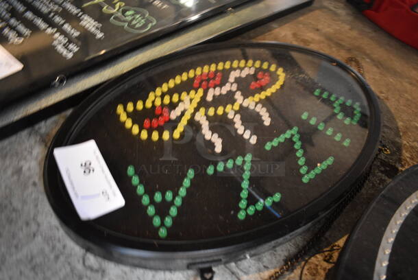 Pizza Light Up Sign. Does Not Have Power Cord. 23x1.5x14. Tested and Does Not Power On - Image 2 of 3