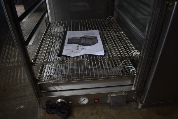 BRAND NEW! Doyon Stainless Steel Commercial Countertop Warming Display Cabinet Merchandiser w/ Metal Racks. 22x22x29.5. Tested and Working! - Image 4 of 5