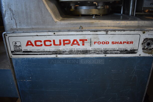 Accupat Model 3AP Metal Commercial Floor Style Food Shaper / Patty Forming Machine. Comes w/ Extra Parts! 220 Volts, 1 Phase. 58x34x60 - Image 4 of 9