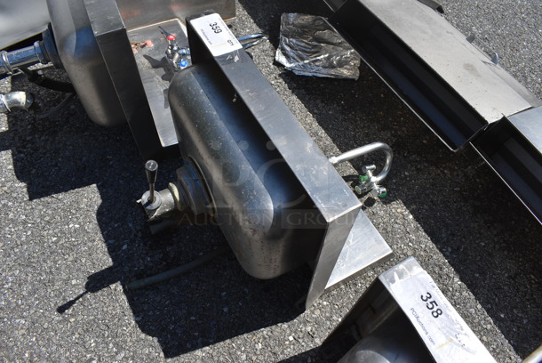 Advance Tabco Stainless Steel Commercial Single Bay Wall Mount Sink w/ Faucet and Handles. 17.5x15.5x22 - Image 2 of 4