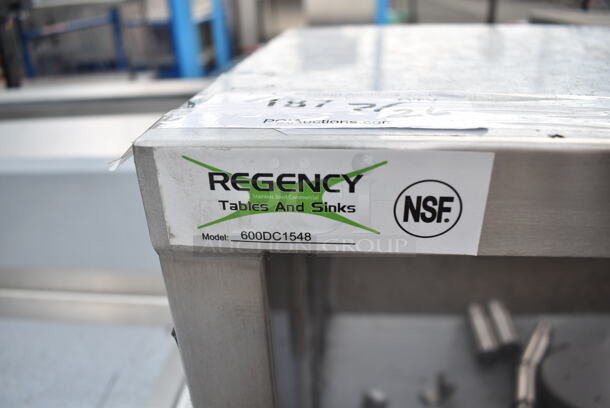 BRAND NEW SCRATCH AND DENT! Regency 600DC1548 15" x 48" 18 Gauge Type 304 Stainless Steel Dish Cabinet with Adjustable Midshelf - Image 6 of 6