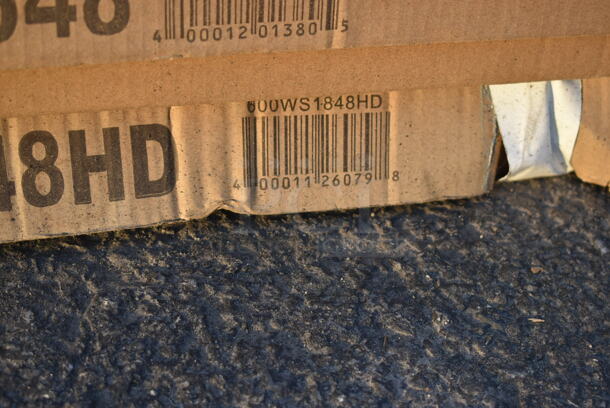 BRAND NEW SCRATCH AND DENT! Regency 600WS1848HD 16 Gauge Stainless Steel 18" x 48" Heavy Duty Wall Shelf - Image 3 of 3