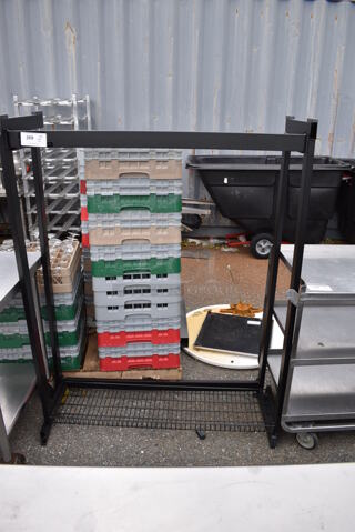 2 Black Metal Racks. 48x18.5x60. 2 Times Your Bid!