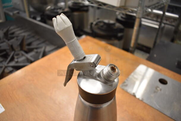 Metal Whipped Cream Whipper. 4x4x13.5 - Image 3 of 3