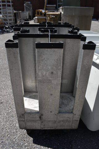 Metal Commercial Dish Rack on Commercial Casters. 18x18x31.5
