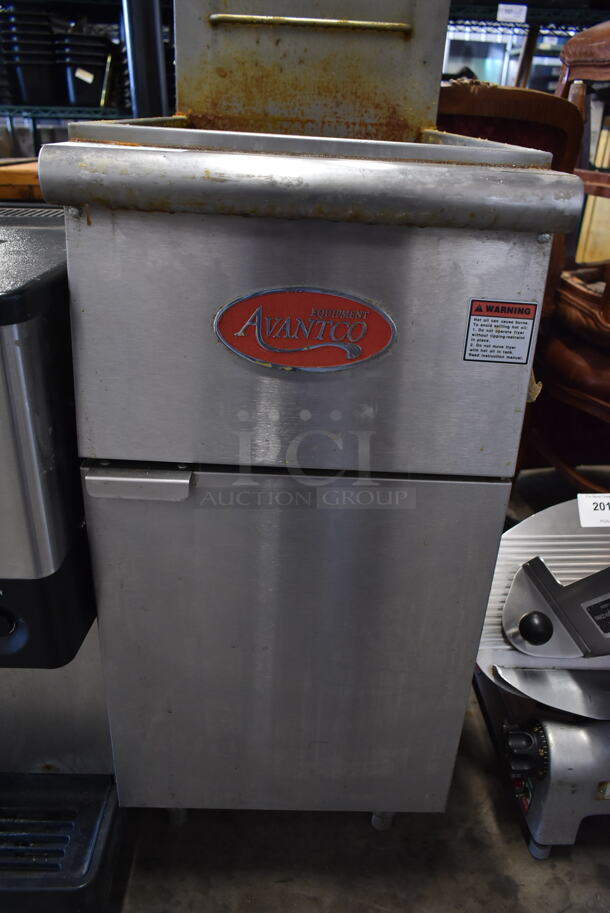 2020 Avantco FF400-N Stainless Steel Commercial Floor Style Natural Gas Powered Deep Fat Fryer. 120,000 BTU. - Image 5 of 7
