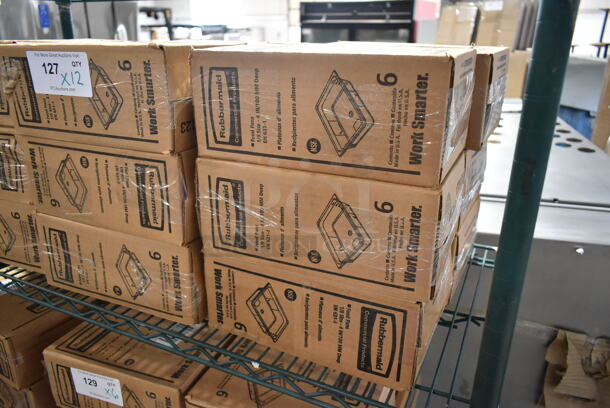 6 Boxes of 6 BRAND NEW IN BOX! Rubbermaid FG201P00AMBR Amber Poly 1/9 Size Drop In Bins. 1/9x4. 6 Times Your Bid! - Image 2 of 5