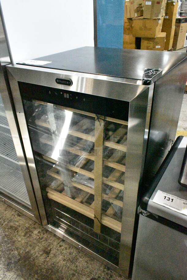 	BRAND NEW SCRATCH AND DENT! Whynter FWC-341TS Metal 34 Bottle Freestanding Wine Cooler Merchandiser w/ Display Shelf and Digital Control. 115 Volts, 1 Phase. Tested and Working! - Image 3 of 7