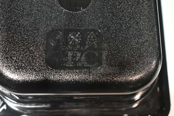 Box of 2 BRAND NEW! Cambro Black Poly 1/6 Size Drop In Bins. 1/6x2 - Image 5 of 7