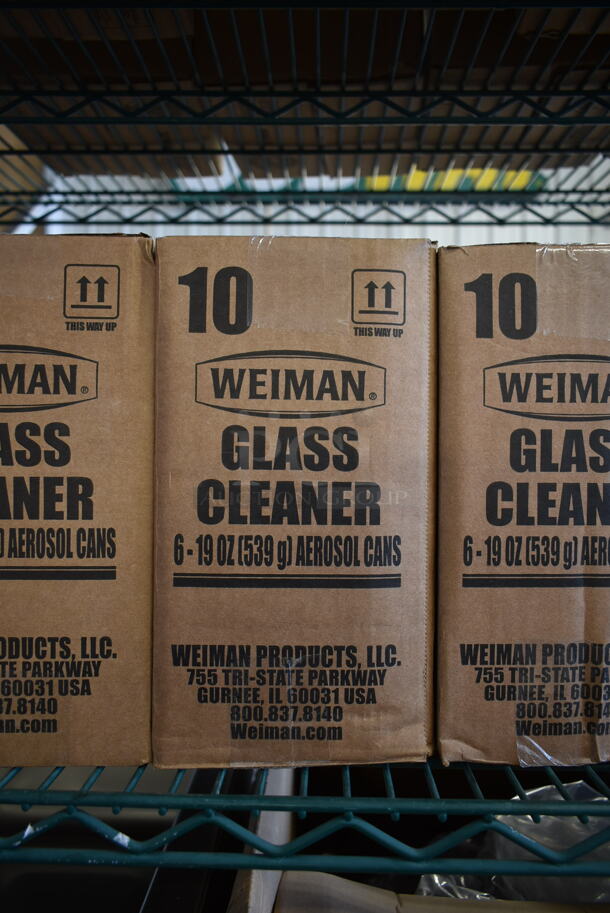 19 Boxes of 10 BRAND NEW! Weiman 10 19 oz Aerosol Can Glass Cleaner. 19 Times Your Bid! - Image 3 of 3