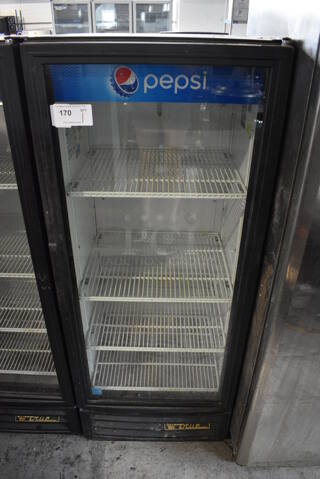 2015 True Model GDM-12-LD ENERGY STAR Metal Commercial Single Door Reach In Cooler Merchandiser w/ Poly Coated Racks. 115 Volts, 1 Phase. 25x24x62. Tested and Working!