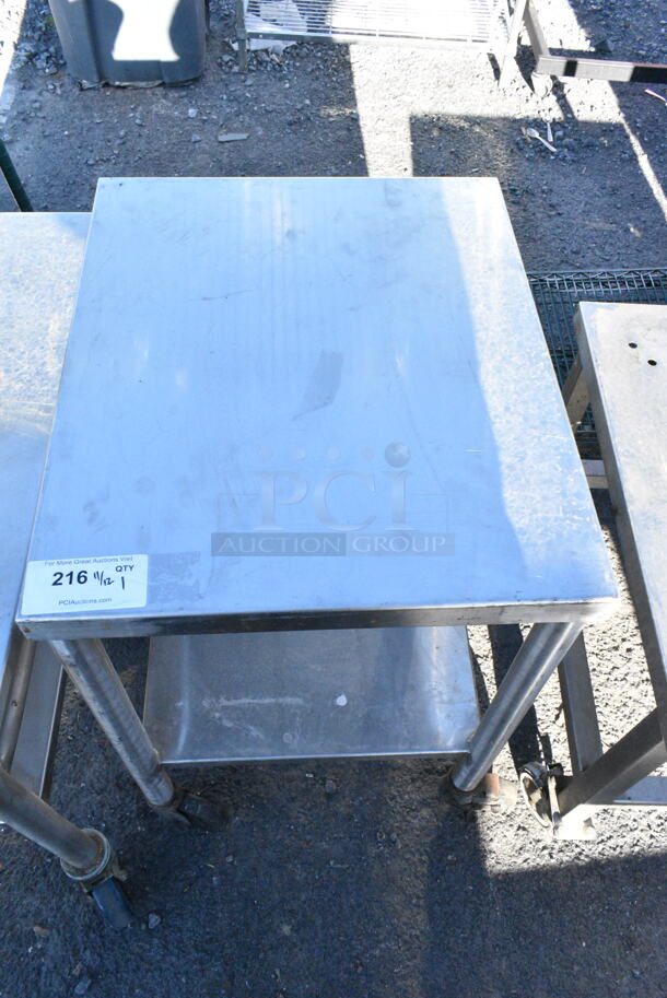Metal Commercial Table on Commercial Casters.  - Image 3 of 3