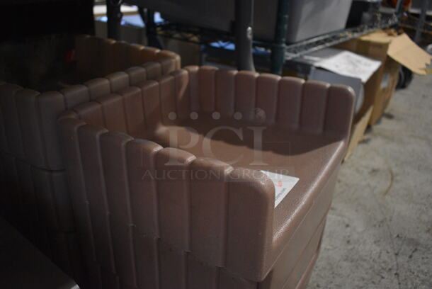 6 Brown Poly Booster Seats. 12x11x7. 6 Times Your Bid! - Image 3 of 3