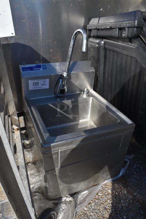 Stainless Steel Commercial Single Bay Sink w/ Faucet. 15.5x16.5x25 - Image 3 of 5
