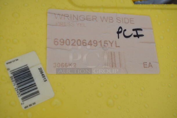 4 BRAND NEW SCRATCH AND DENT! Items Including Rubbermaid 2064915 WaveBrake® Yellow Side Press Mop Wringer, 3 Regency 600SPL2424LR 15" High Stainless Steel Three-Sided Splash for 24" x 24" Mop Sink. 4 Times Your Bid! May Be Missing Pieces.  - Image 3 of 6