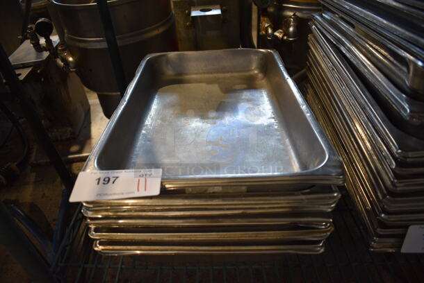 11 Stainless Steel Full Size Drop In Bins. 1/1x2.5. 11 Times Your Bid!