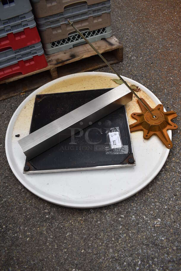 ALL ONE MONEY! Lot of Tabletop, Metal Table Base Pieces. 36x36x30 - Image 3 of 3