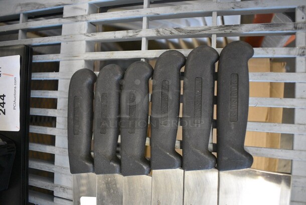 6 Sharpened Stainless Steel Chef Knives. 15". 6 Times Your Bid! - Image 4 of 4