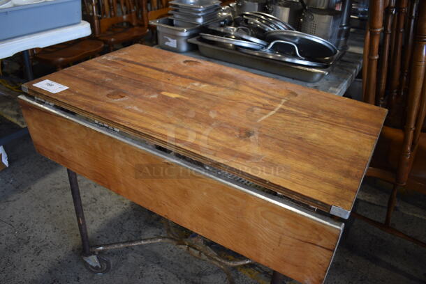 Wooden Table on Commercial Casters. 36x20x30.5 - Image 3 of 5