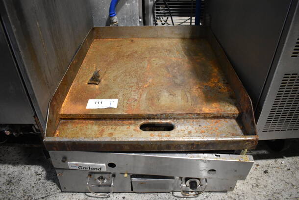 Garland Stainless Steel Commercial Countertop Natural Gas Powered Flat Top Griddle. 24x31x13