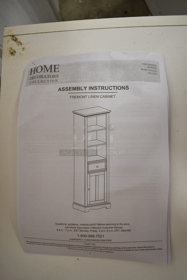 2 Pieces of White Furniture; Cabinet and Freemont Linen Cabinet. 2 Times Your Bid! - Image 12 of 12