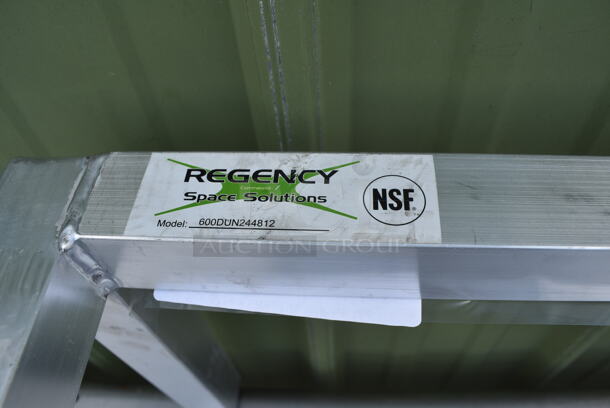 BRAND NEW SCRATCH AND DENT! Regency 600DUN244812  48" x 24" x 12" Aluminum Dunnage Rack - 1780 lb. Capacity - Image 4 of 4