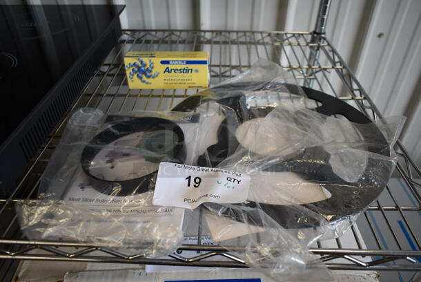 ALL ONE MONEY! Lot of Various Items Including Arestin Handle Microspheres, New Avantco Meat Slicer Sharpener Stone and Accessories. - Image 1 of 3