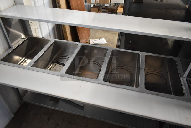 BRAND NEW SCRATCH AND DENT! KoolMore KM-OWS-5SG Stainless Steel Commercial Electric Powered 5 Well Steam Table w/ Under Shelf. 240 Volts. Stock Picture Used as Gallery. - Image 10 of 12