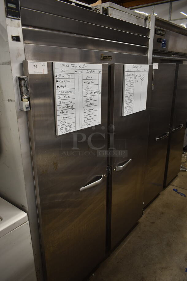 Traulsen G22010 Stainless Steel Commercial 2 Door Reach In Freezer. 115 Volts, 1 Phase. Tested and Working!